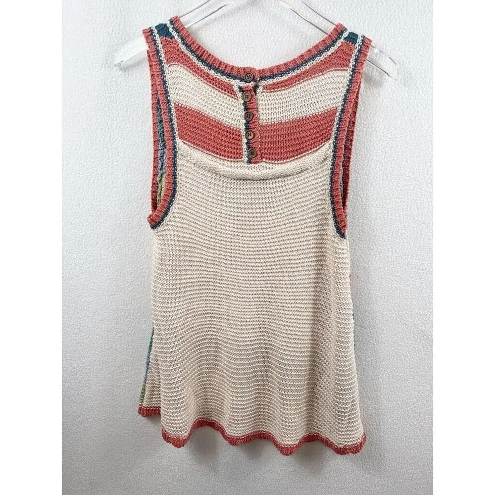 NWOT! POL Striped Sleeveless Sweater Top – Relaxed Fit - Picture 7 of 8